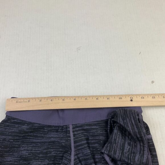 Nike Womens Dri Fit Leggings Purple Black Mid Rise Just Dot It Workout Gym Small - Picture 8 of 12